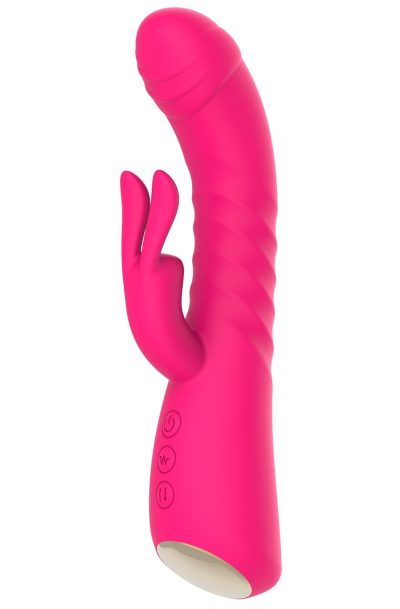 Accueil 17 Vibromasseur rabbit rose chauffant avec fonction va-et-vient, USB Couleur : Rose