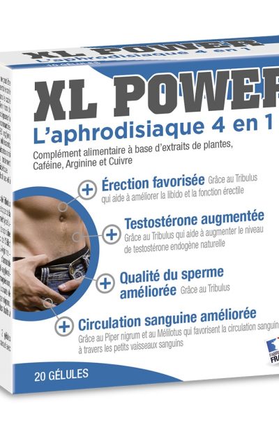 XL Power aphrodisiaque 4 en 1, 20 gélules Contenance : 20 gélules