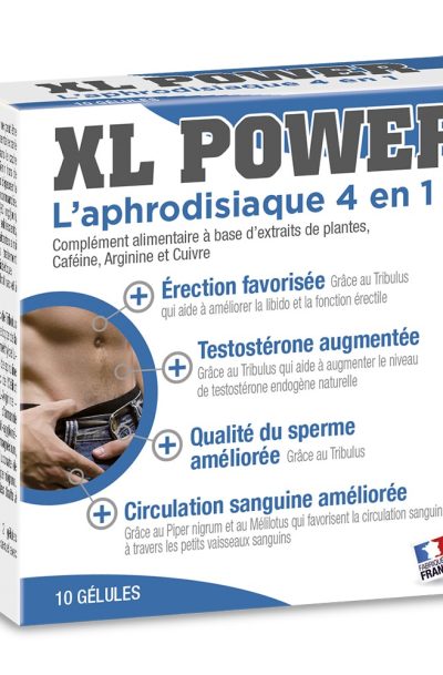 XL Power aphrodisiaque 4 en 1, 10 gélules Contenance : 10 gélules