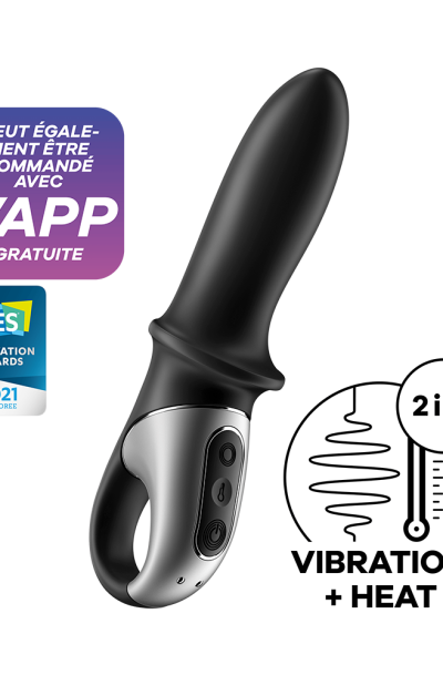 Accueil 19 Vibromasseur noir USB, chauffant et connecté Hot Passion Satisfyer Couleur : Noir
