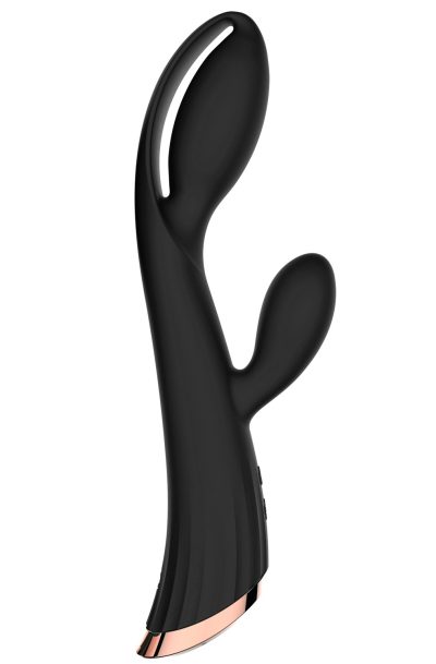 Accueil 12 Vibromasseur noir avec stimulateur de clitoris LRIS USB Couleur : Noir
