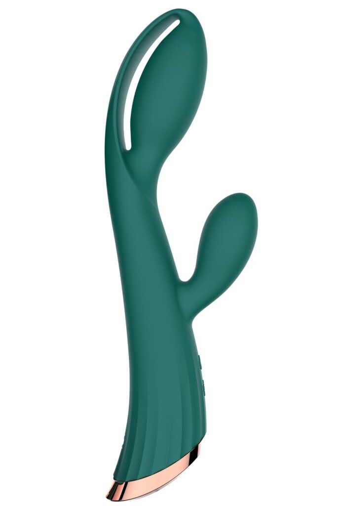 Accueil 10 Vibromasseur vert avec stimulateur de clitoris LRIS USB Couleur : Vert