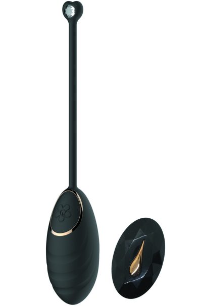 Accueil 16 Œuf vibrant noir avec télécommande USB Couleur : Noir