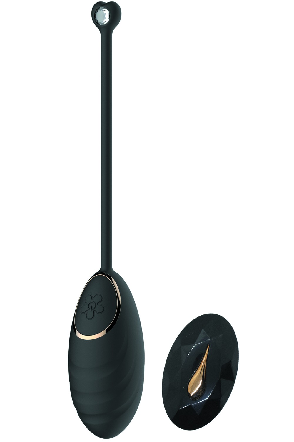 Œuf vibrant noir avec télécommande USB Couleur : Noir 1 Œuf vibrant noir avec télécommande USB Couleur : Noir