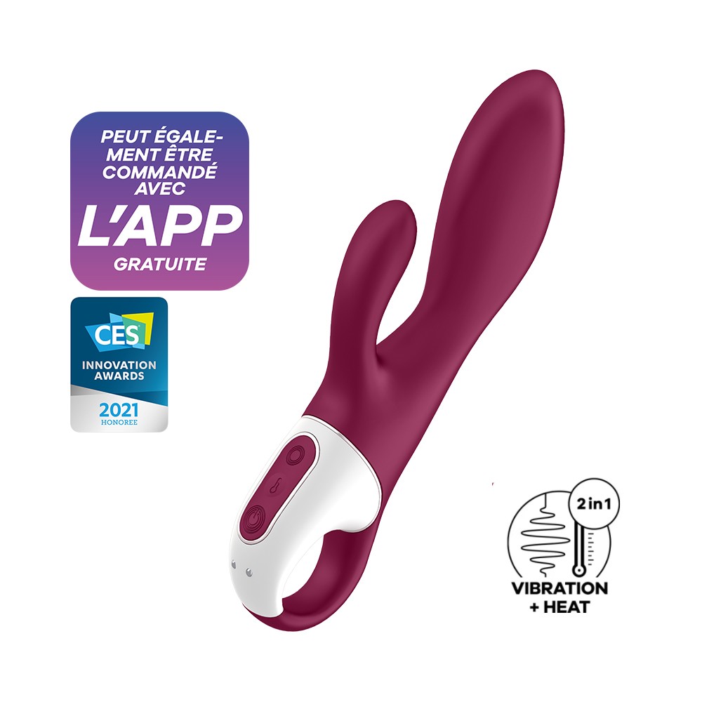Rabbit chauffant connecté USB rouge Heated Affair Satisfyer Couleur : Rouge 1 Rabbit chauffant connecté USB rouge Heated Affair Satisfyer Couleur : Rouge