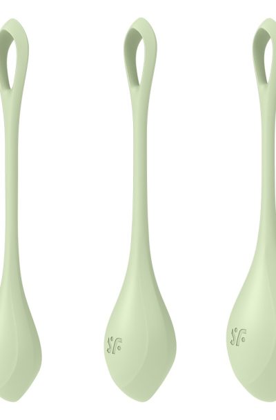 Set de 3 boules de geisha vert pastel Yoni Power 2 Satisfyer Couleur : Vert