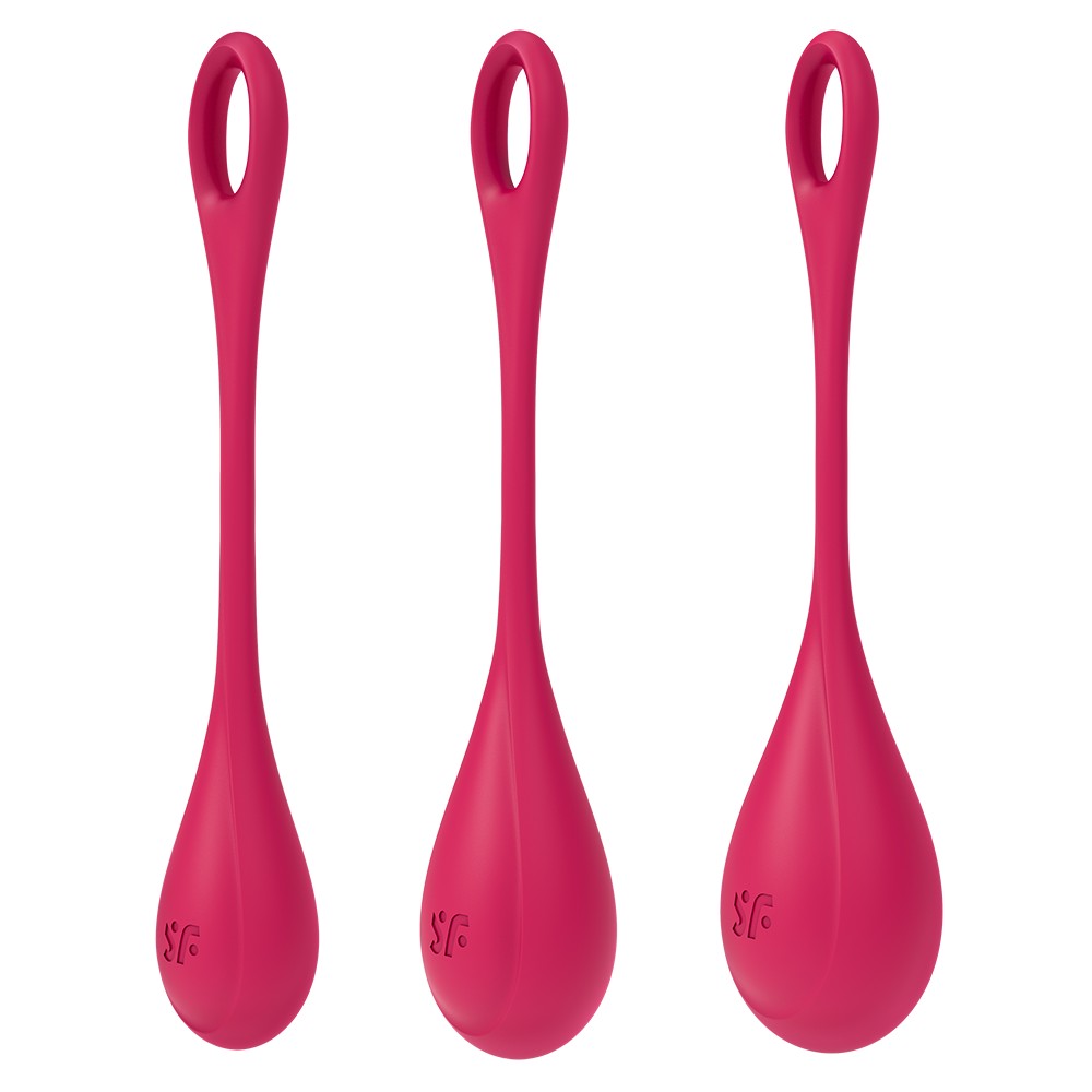 Set de 3 boules de geisha rouge Yoni Power 1 Satisfyer Couleur : Rouge 1 Set de 3 boules de geisha rouge Yoni Power 1 Satisfyer Couleur : Rouge