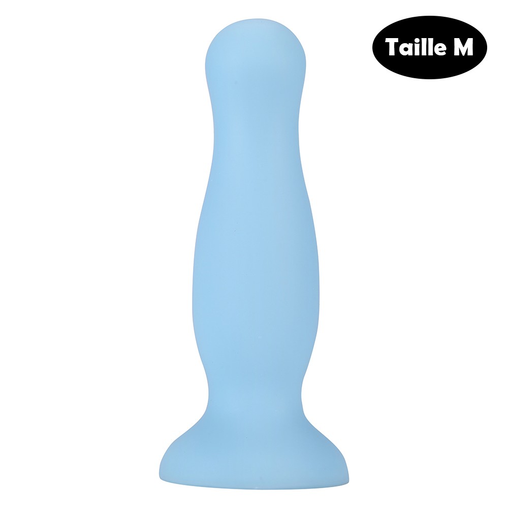 Plug anal ventouse bleu pastel taille M Couleur : Bleu 1 Plug anal ventouse bleu pastel taille M Couleur : Bleu