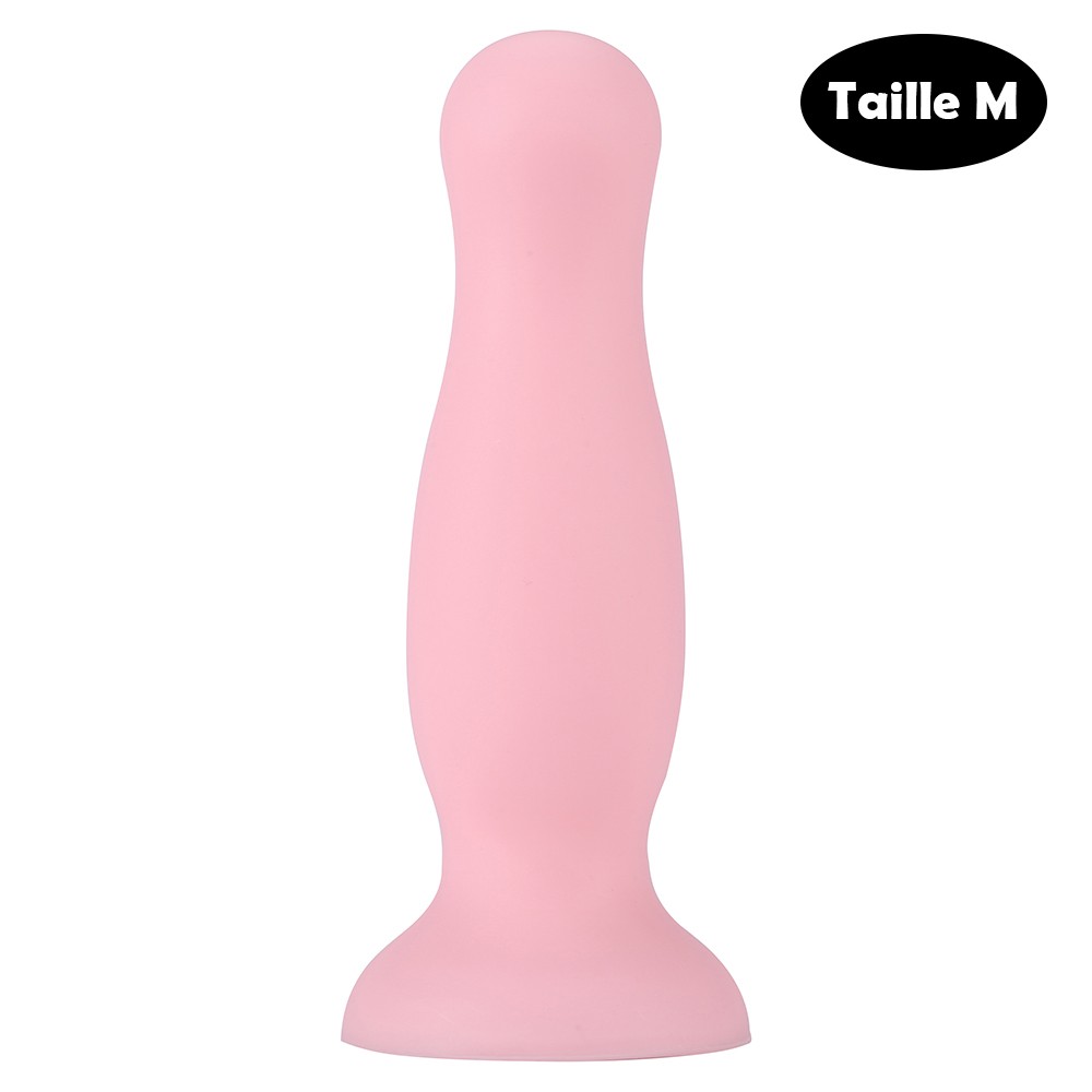 Plug anal ventouse rose pastel taille M Couleur : Rose clair 1 Plug anal ventouse rose pastel taille M Couleur : Rose clair