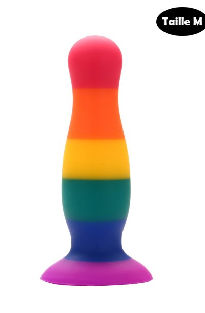 Plug anal ventouse multicouleur taille M Couleur : Multicouleur