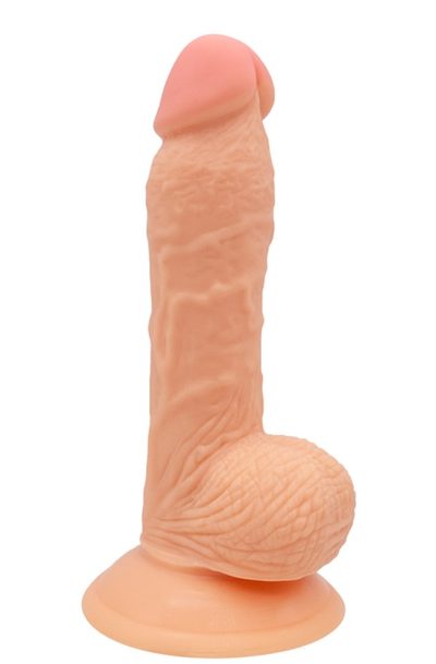 Gode ventouse réaliste avec testicules coloris chair Couleur : Chair