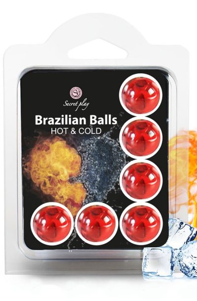 Boules de massage Brésiliennes effet chaud froid x6 Contenance : Par 6, Parfum : Neutre
