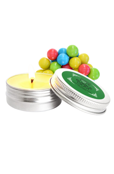 Mini Bougie de massage Bubble Gum 30ml 100% naturelle Contenance : 30 ML, Parfum : Bubble Gum
