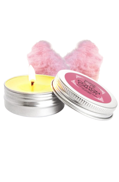 Mini Bougie de massage barbe à papa 30 ml 100% naturelle Contenance : 30 ML, Parfum : Barbe à papa - Cotton candy