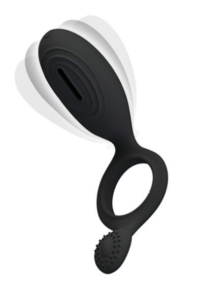 Accueil 18 Cockring vibrant stimulation clitoridienne et anal Ethel Couleur : Noir