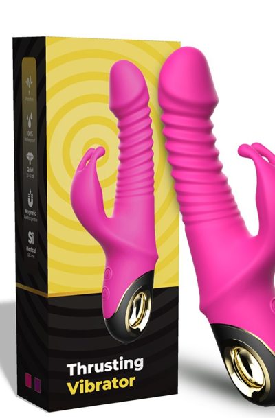 Vibromasseur rose Rabbit Va et Vient avec rotation Couleur : Rose, Contenance : Par 1
