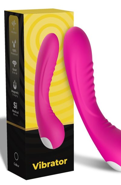 Vibromasseur courbé 9 modes de vibration rose Couleur : Rose, Contenance : Par 1