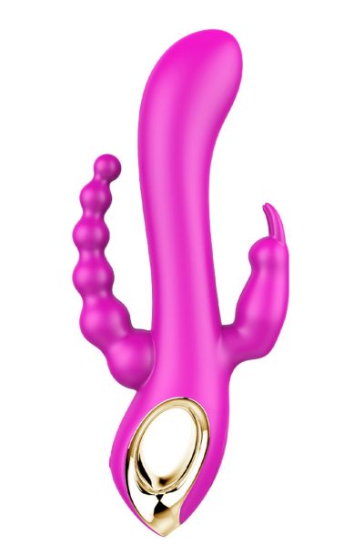 Accueil 18 Vibromasseur Rabbit rose avec chapelet vibrant Couleur : Rose, Contenance : Par 1