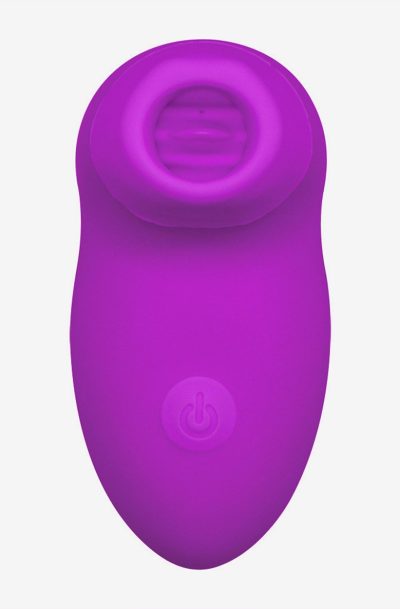 Stimulateur clitoridien avec 2 embouts interchangeable vibration sur picots et langue Couleur : Violet