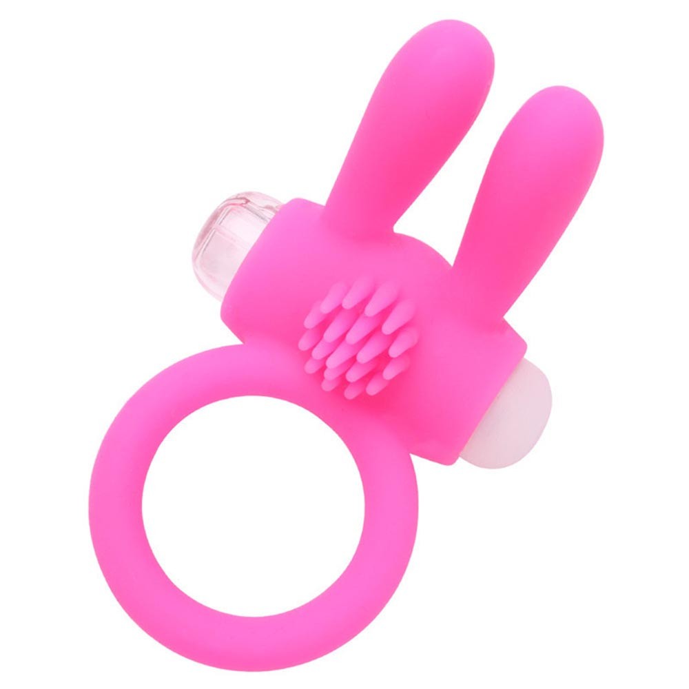 Anneau vibrant silicone rose avec oreilles de lapin Couleur : Rose 1 Anneau vibrant silicone rose avec oreilles de lapin Couleur : Rose