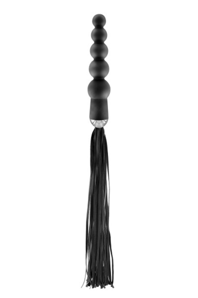 Accueil 12 Martinet avec manche chapelet anal noir Fetish Tentation Couleur : Noir