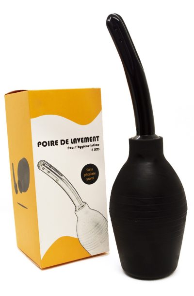 Poire de lavement 310 ML 8 jets directionnels Couleur : Noir