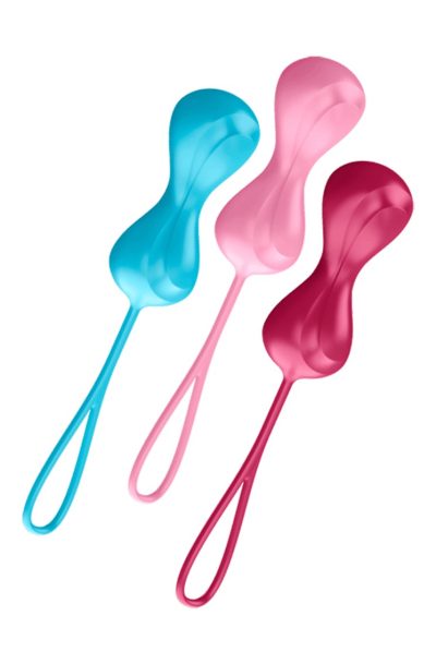 Accueil 13 Set de 3 boules de Geisha effet vibrante Power Balls Satisfyer Couleur : Multicouleur