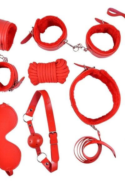 Ensemble Bondage rouge - 10 pièces Couleur : Rouge