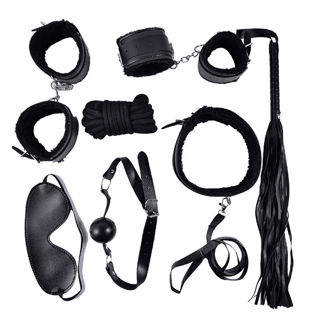 Ensemble Bondage noir - 10 pièces Couleur : Noir 1 Ensemble Bondage noir - 10 pièces Couleur : Noir