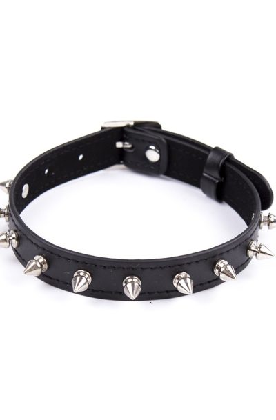 Accueil 14 Collier réglable avec rivets en métal Couleur : Noir