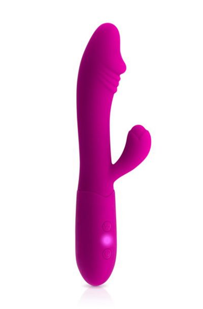 Vibromasseur rabbit Becca rose USB avec gland stimulant 10 programmes Couleur : Rose