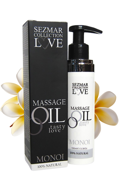 Accueil 18 Huile de massage comestible 100% naturelle monoï 100ml Contenance : 100 ML, Parfum : Monoi