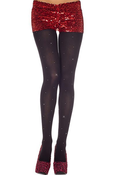 Accueil 18 Collant opaque noir avec petits brillants Taille : TU - OS, Couleur : Noir