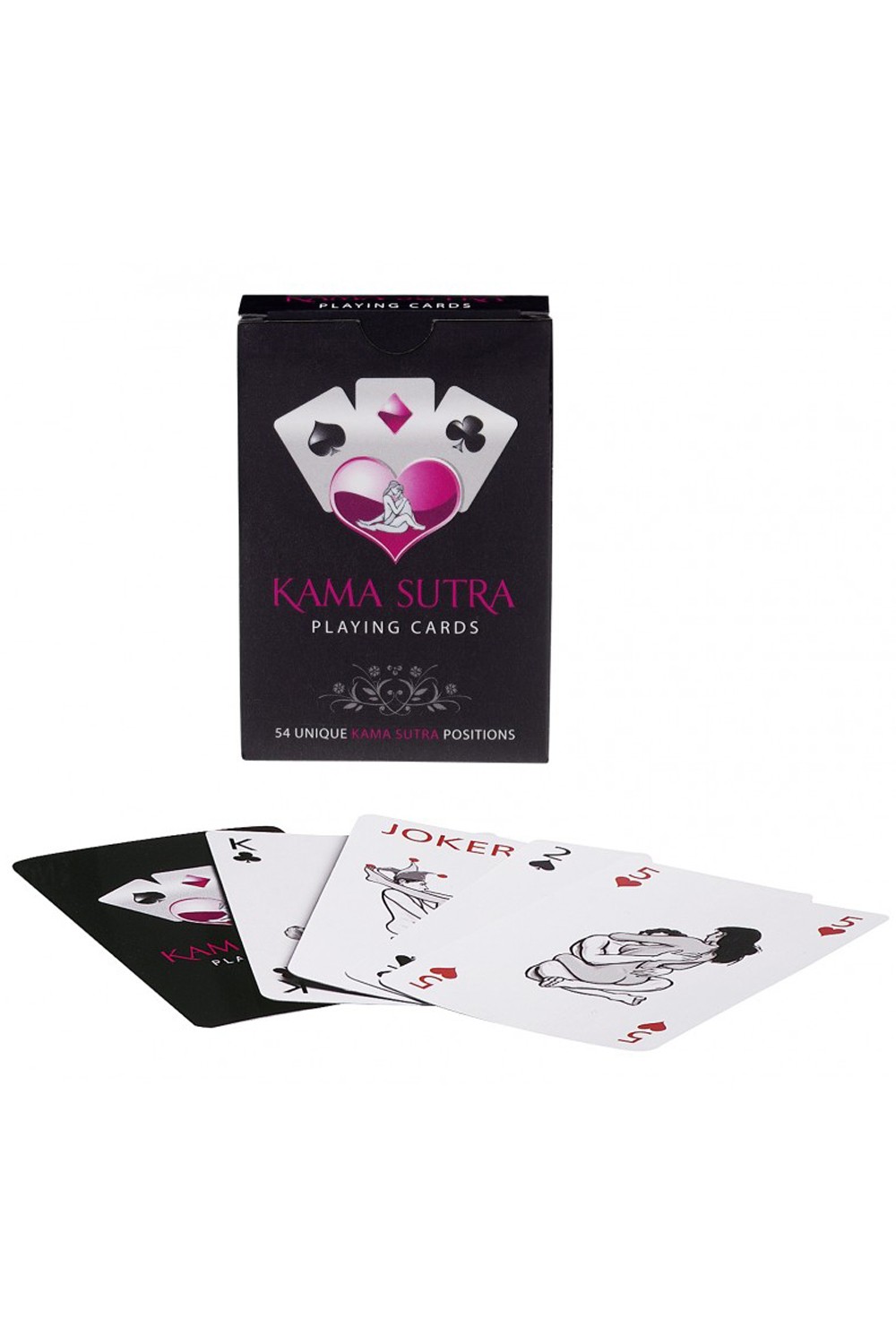Jeu de 54 cartes Kama Sutra Taille : TU, Couleur : Noir 1 Jeu de 54 cartes Kama Sutra Taille : TU, Couleur : Noir