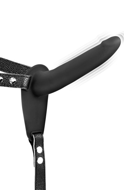 Gode ceinture vibrant noir USB Taille : TU, Couleur : Noir