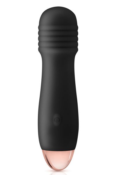 Vibromasseur noir 7 vitesses USB tête strié Taille : TU, Couleur : Noir