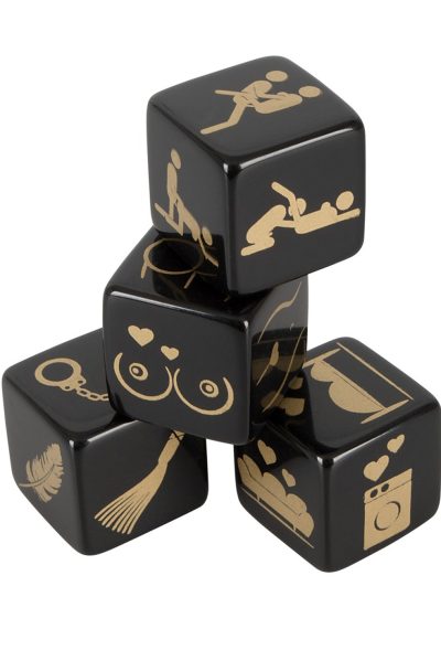 Jeu sexy de 4 dés avec missions Couleur : Noir