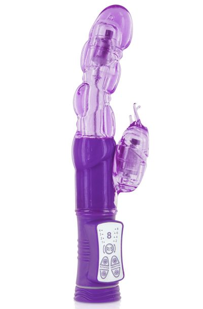 Vibromasseur rabbit violet tête rotative USB Taille : TU, Couleur : Violet