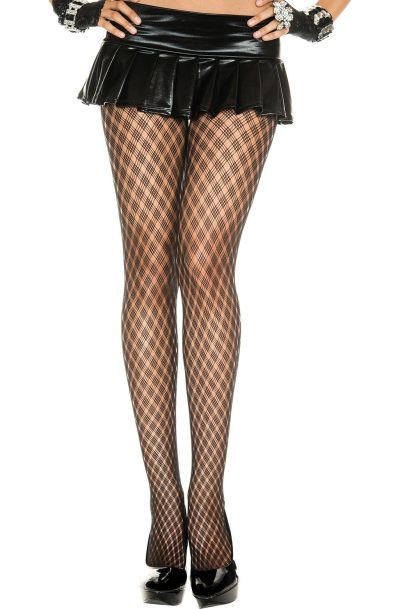 Collant noir motif géométrique Taille : TU, Couleur : Noir