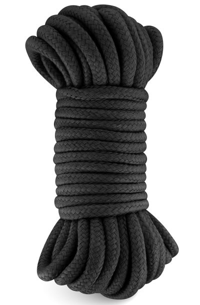 Corde de bondage shibari noire 10M Taille : TU, Couleur : Noir