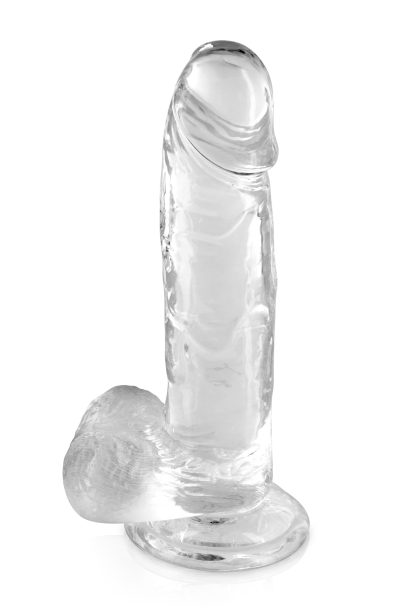 Gode jelly transparent ventouse taille L 20cm Taille : TU, Couleur : Transparent