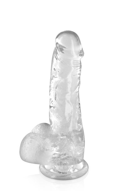 Accueil 18 Gode jelly transparent ventouse taille M 17.5cm Taille : TU, Couleur : Transparent