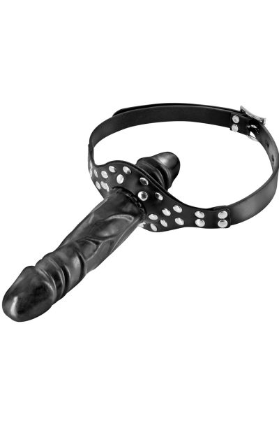 Accueil 16 Bâillon double gode noir Taille : TU, Couleur : Noir