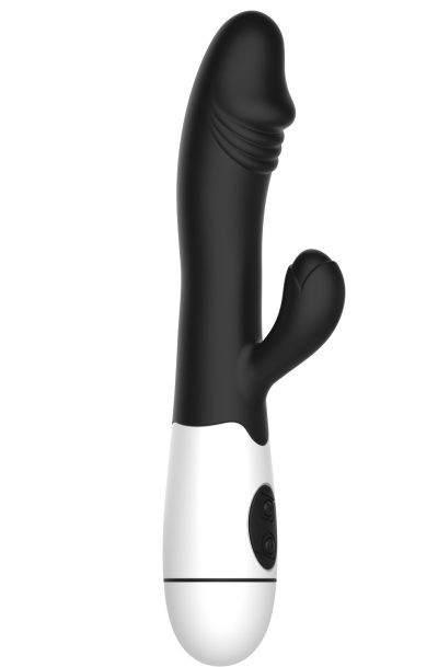 Vibromasseur rabbit noir avec gland 30 programmes Taille : TU, Couleur : Noir, Contenance : Par 1