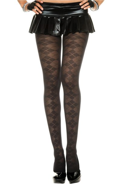 Accueil 19 Collant nylon fantaisie noir effet losanges Taille : TU, Couleur : Noir
