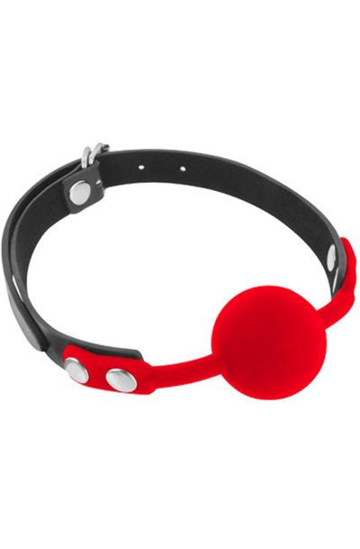 Baillon à boule rouge silicone Taille : TU, Couleur : Rouge