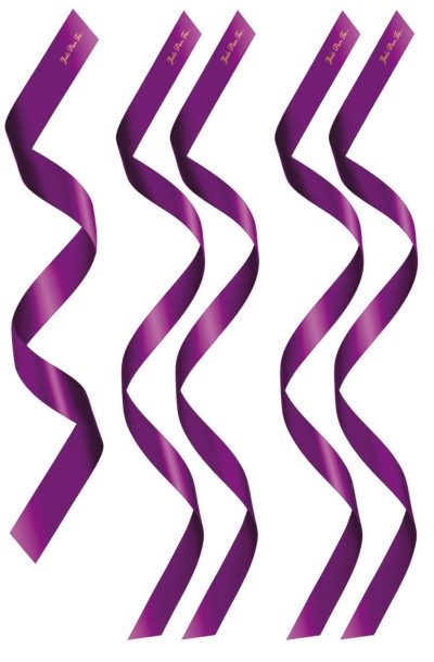 Accueil 18 Set de 5 bandeaux satinés violets chevilles poignets et yeux Taille : TU, Couleur : Violet