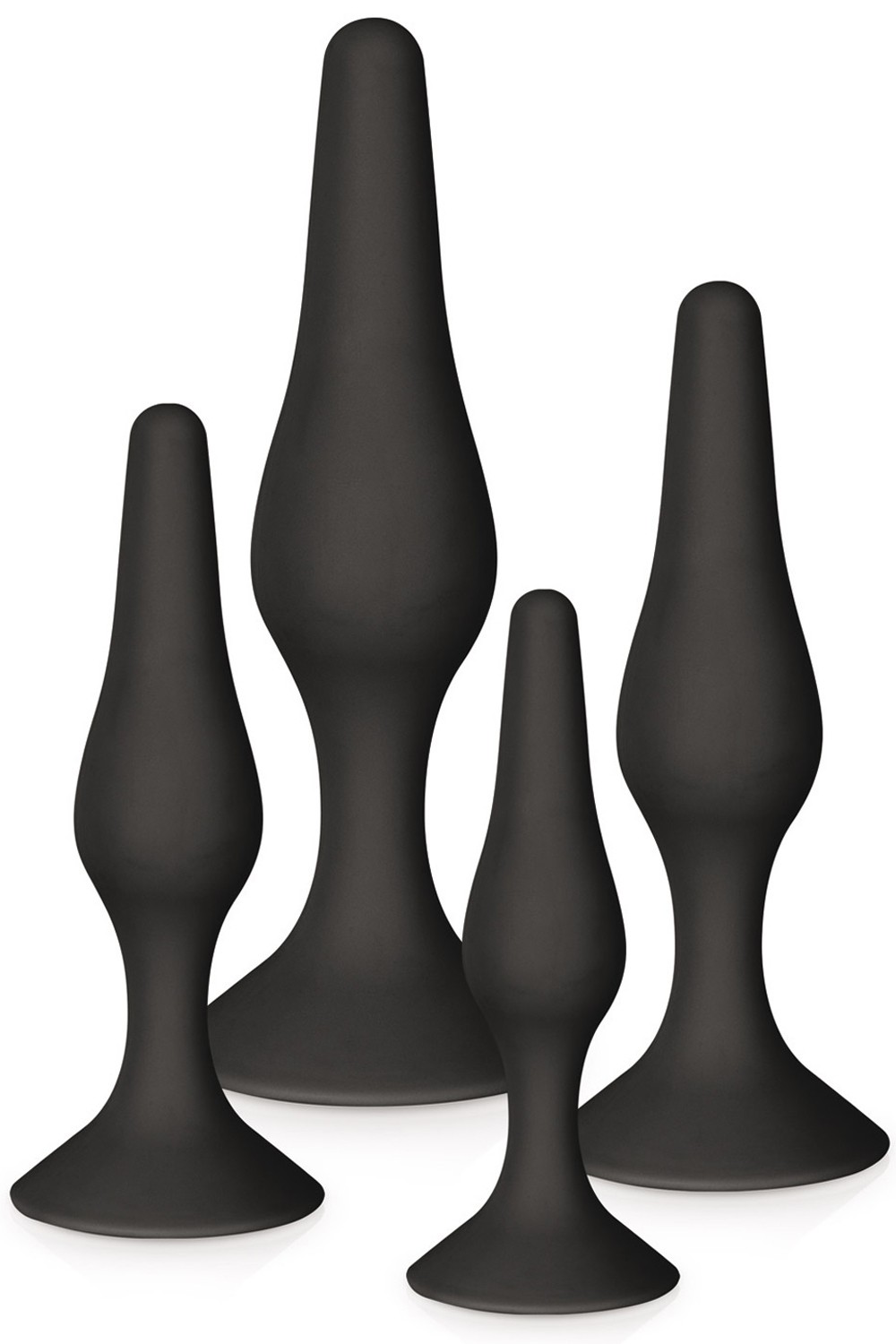 Coffret 4 plugs plaisir anal noirs Taille : TU, Couleur : Noir 1 Coffret 4 plugs plaisir anal noirs Taille : TU, Couleur : Noir