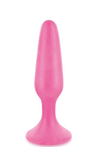 Plug anal ventouse rose court base large Taille : S, Couleur : Rose