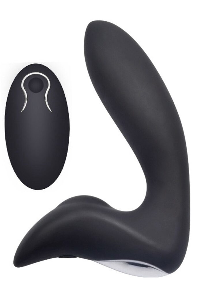 Accueil 11 Plug anal vibrant 12 programmes et télecommande USB Taille : TU, Couleur : Noir